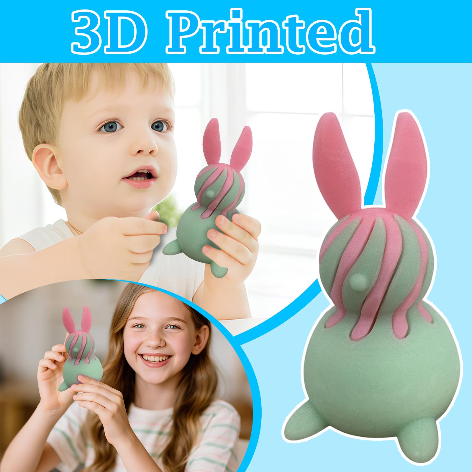 

3D Printed Easter Spiral Decompression Gourd For Adults, Handmade Children, Fingertip Toys, Gifts, Desktop Toys one size