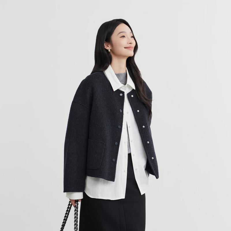 Elva' Island Women's Winter Short Wool Coat