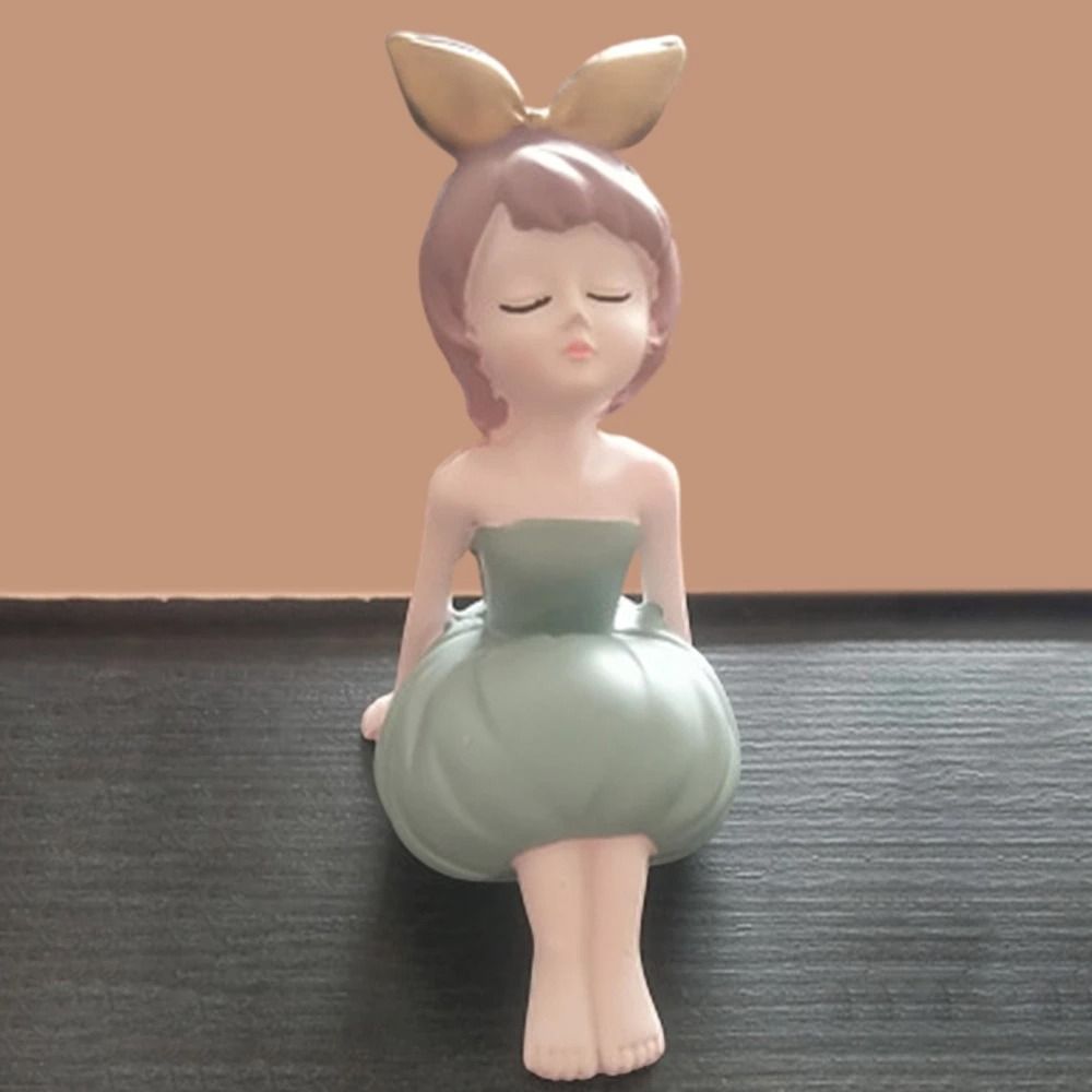 Cute People Sculpture Creative Miniatures Figurine Crafts Little Girl Statue Cabinet