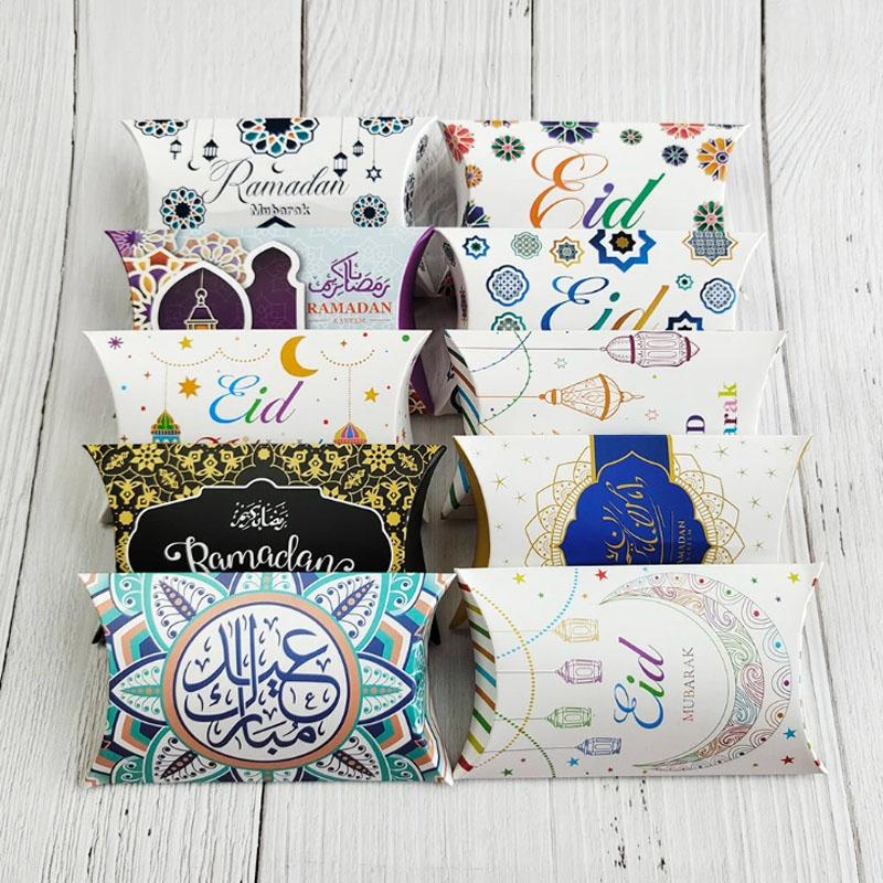 10 Ramadan Kareem Favour Boxes Ramadan Pillow Boxes Gift Sweet Boxes Eid Decor