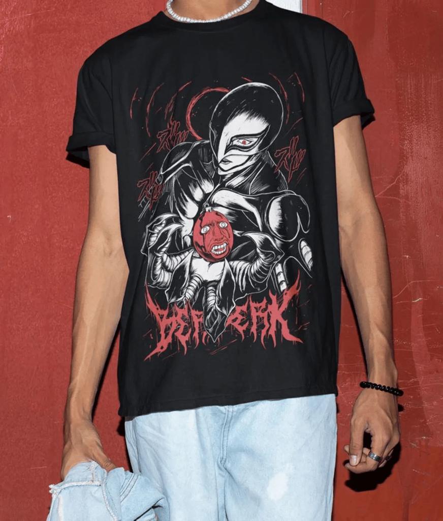 Berserk Guts T-Shirt,Griffith Sacrifice Anime Horror Manga Gift Shirt All Size