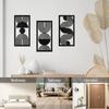 3PCS Wood Abstract Wall Art Set Modern Minimalist Wooden Hanging Paintings Wall Decor Geometric Aesthetic Botanical Artwork