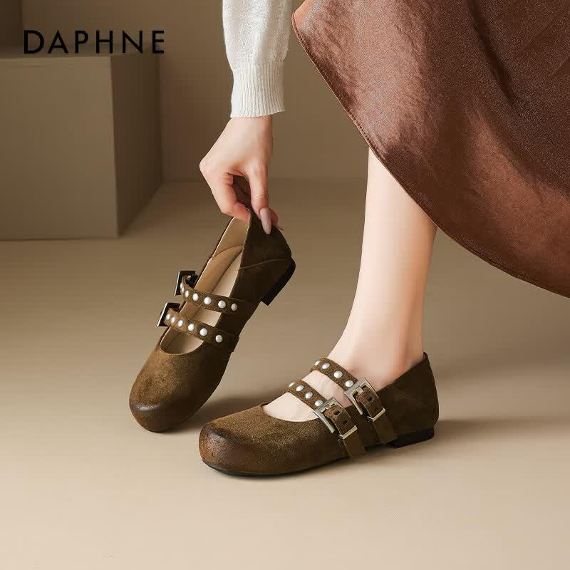 Daphne Women s Retro Flat Mary Jane Ballet Flats 36