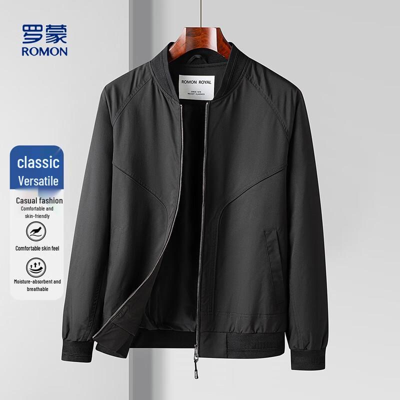 

Romon Men s Stylish Baseball Collar Casual Jacket 2XL