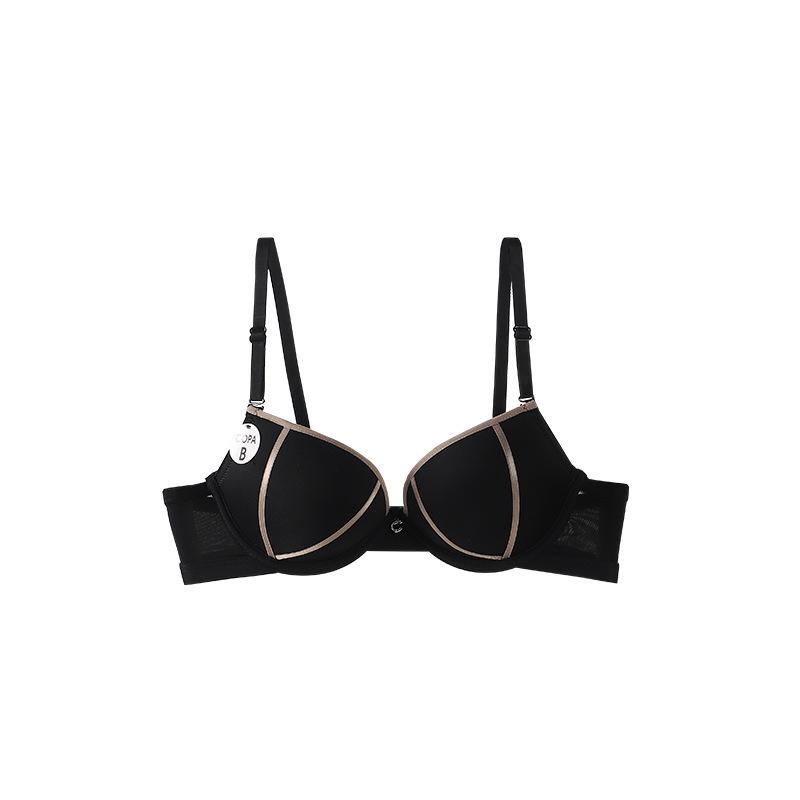 

3D Стерео Бесшовный Поддерживающий Бюстгальтер: Ажурный, Дышащий Дизайн для Комфорта и Поддержки 34/75AB чёрный