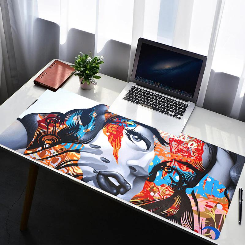 Mauspad PC Gamer Schrank Tastatur Büro Schreibtischmatte Matten B-Bioshock Gaming Zubehör Anime Computer XXL Großer Tisch Mäusematte