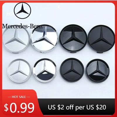Car Sticker For Mercedes Benz W166 W212 W213 W246 W176 C260 C200 C300 C180 C63 W167 4Pieces Hub Accessories74mm ABS Car Wheel Ce