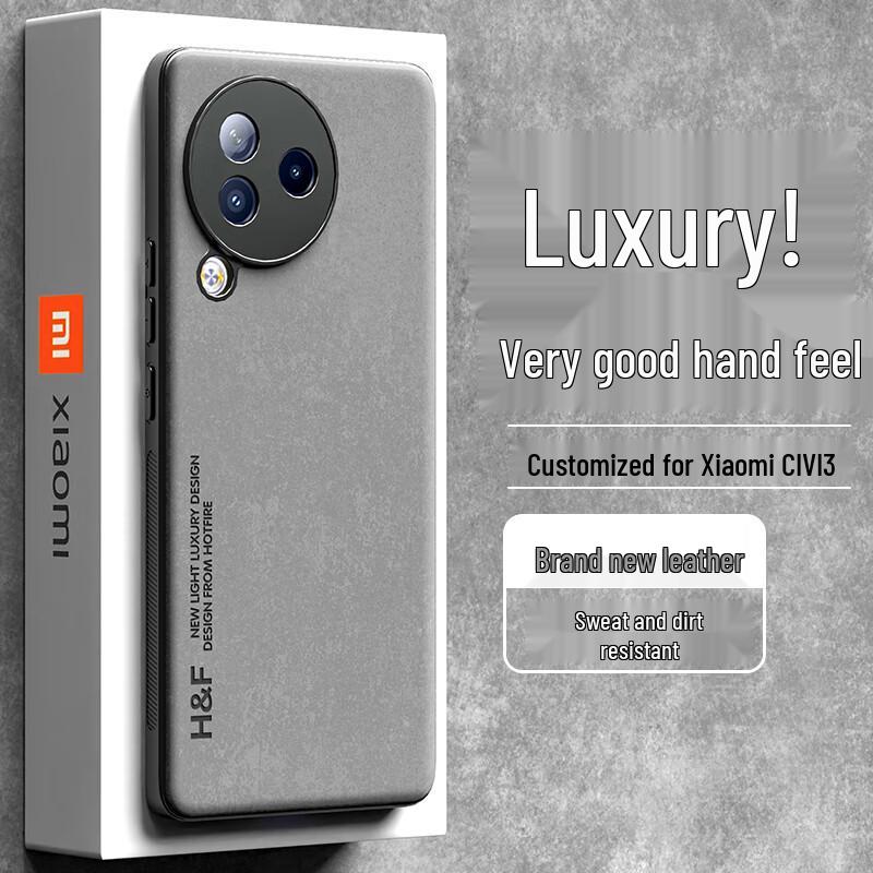 Husă de telefon Rehua cu senzație de piele, cu învelire completă, pentru Xiaomi Civi