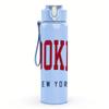 1PC Brooklyn New York Letter 750ml Color Plastic Sports Water Bottle Leakproof Flip Straw Lid Suitable for Sports Office Home Use