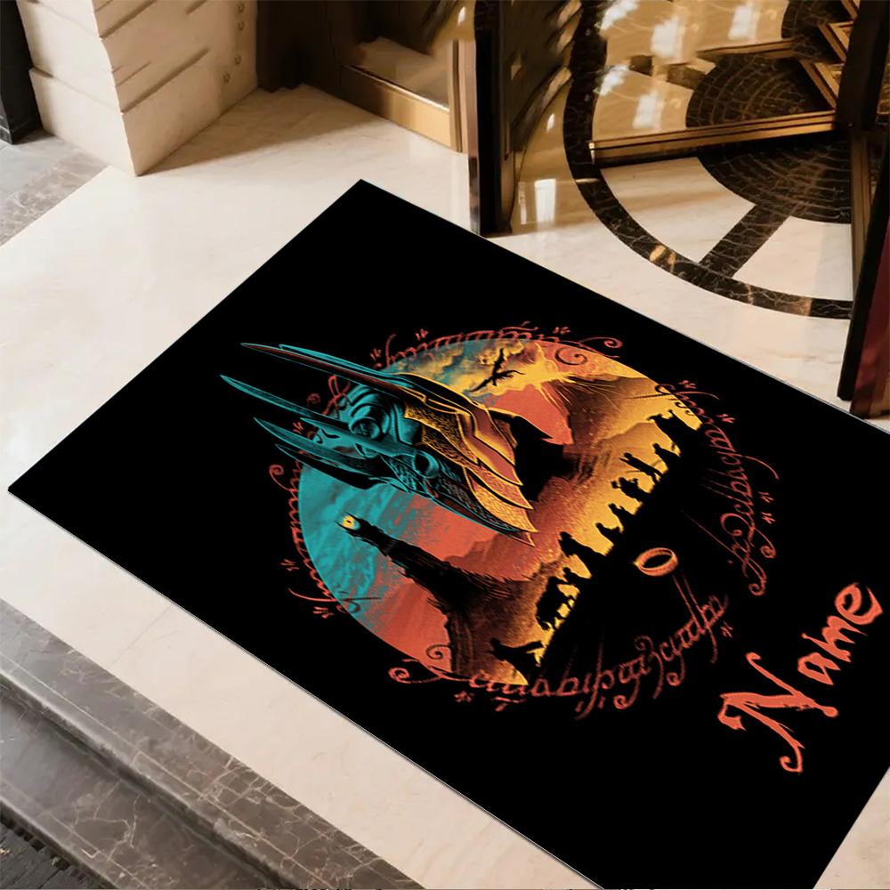 Lord Rings: Shadows Personalized Name Carpet Perfect for Decorate room Entryway Game Room Foyer Antislip Carpet Office home decor