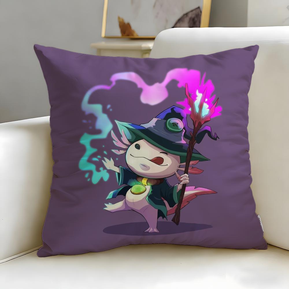 classic animal Axolotl Cushion Cover Soft & Easy-Wash Pillow Case – Versatile for Couch, Bed, Travel and Office