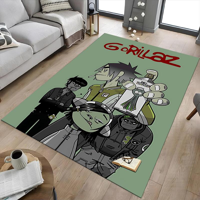 1pc Gorillaz Ink Carpet, Office Rug Outdoor Mat Home Decor Area Carpet Festival