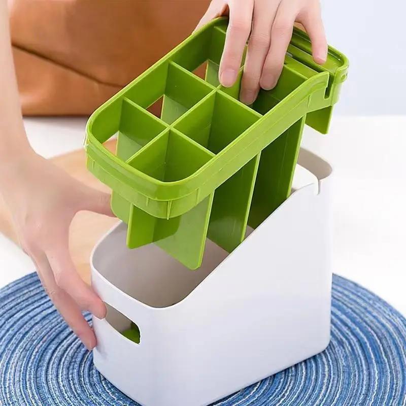 Utensil Holder Cutlery Drainer Chopstick Storage Holder Knife Fork Drain Box Tableware Storage Holder Spoons Organizer Rack