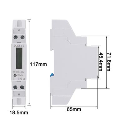 Single Phase Backlight Wattmeter Power LCD Digital Display Consumption Meter KWh 60A 110V 230VAC 50Hz Watt Din Rail Energy Meter