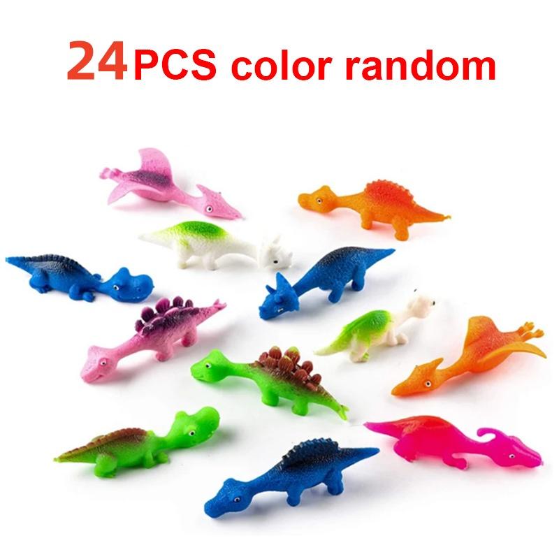 5-20Pcs Colorful Dinosaur Finger Catapult Toys - Kids Birthday Baby Shower Christmas Carnival Party Favor Giveaway Fun Gift