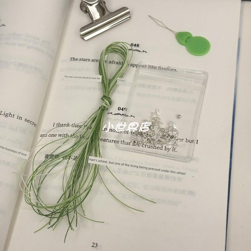 

Звездный четырехлистный клевер ремешок для переноски Счастливая звезда ручная работа DIY набор материалов Подарок для подруг Браслет для девушки в подарок Starry Clover hand rope material package