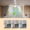 E26 Base Small Ceiling Fan Small White Ceiling Fan Remote Control Dimmable LED Socket Fan Light for Closet Dressing Room Kitchen
