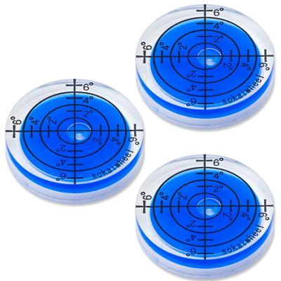 Wasserwaagen-Berater Kleine Runde Mini-Skala Analog Neigungsmessung Nivellierwerkzeug Installation sokaiwheel [DIY Empfohlen] (Farbe/Nummer) (3, Blau)