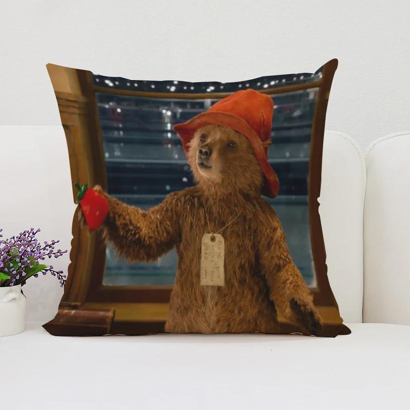 45X45Cm Sofa Decorate Paddington Bear Cushion Set With Double-Sided Printed Pillowcase And Chair Waist Cushion