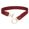 Women Stretch Waist Belt Fashionable Elastic Metal Buckle Adjustable Cincher For Dresses Casual Outfit Party Office Wear