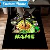 Custom Name Zombies Battle Rug Game Carpet, Floor Mat for Bedroom Living Room Entryway Rug, Home Decor Idea Gift for Christmas birthday