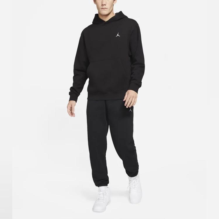 Jordan Essentials Logo Fleece Hoodie Men Tops Black DA9819-010