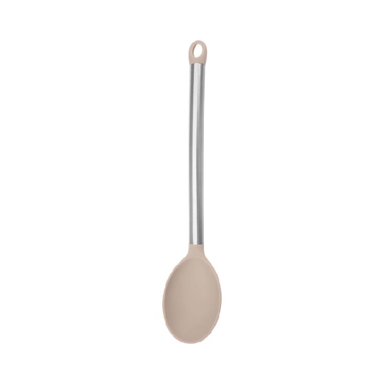 Practical Silicone Utensils Serving Spoon for Efficient Stirring and Scooping with Soft Grip and Spill Proof Assurances