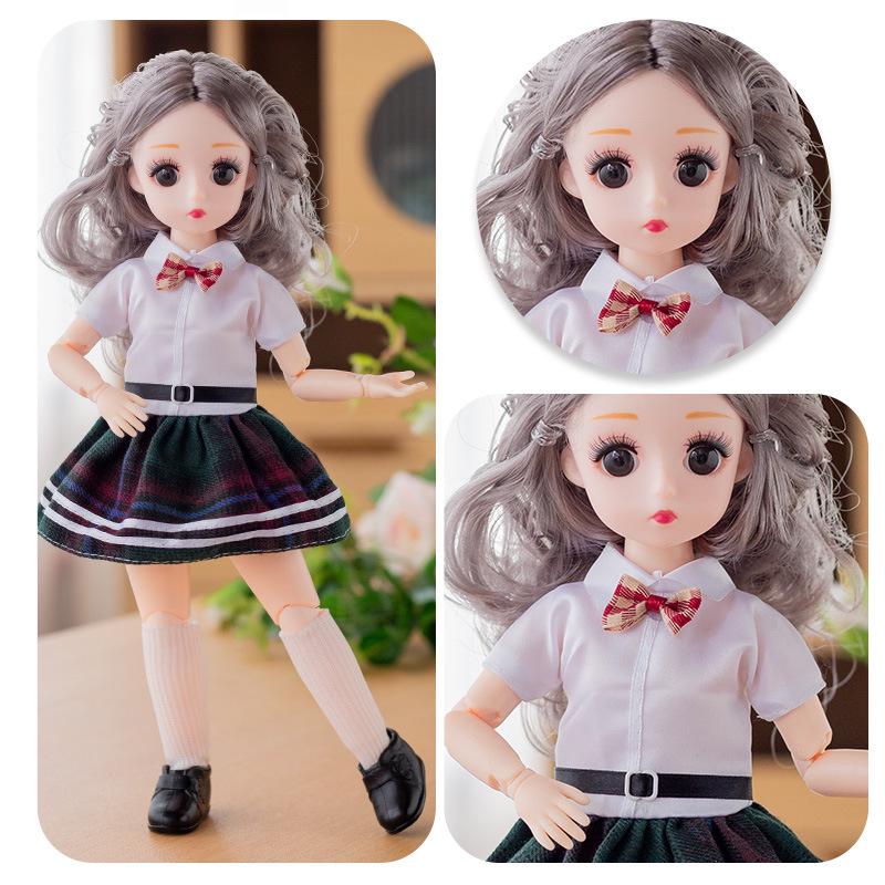 30cm Yitian Barbie Doll Set: BJD Doll with Music, Wedding Dress, and Outfit Changes