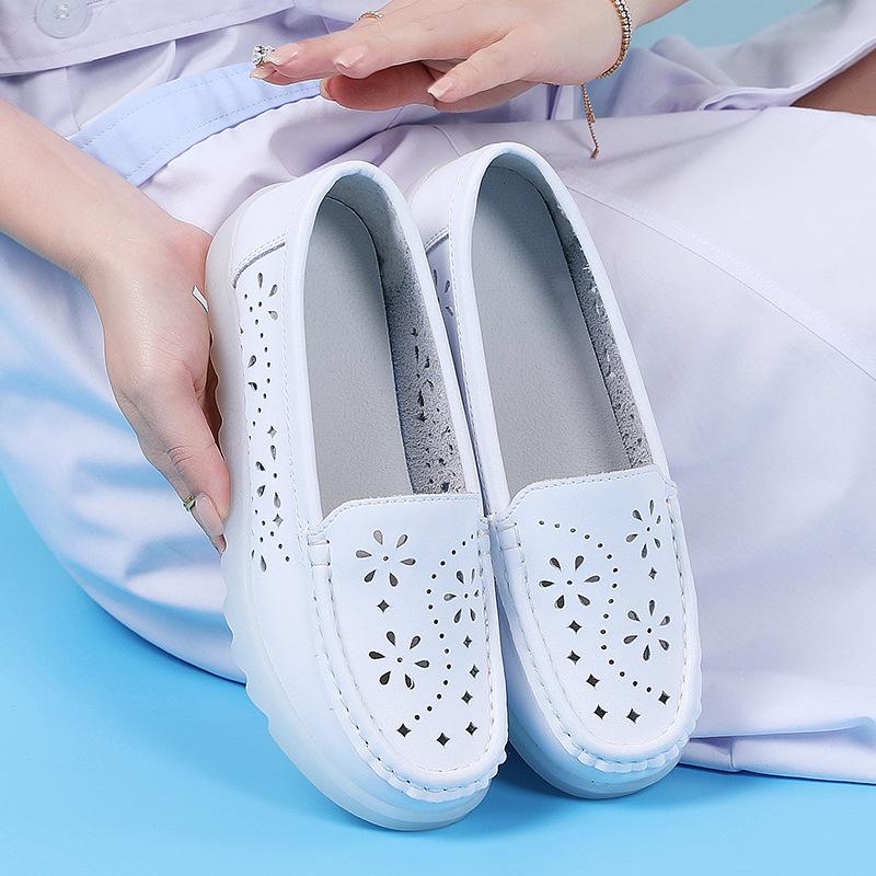 Fashion Round Toe Nurse Shoes Soft Sole Non-slip Sandals Flat Shoes Breathable Casual Sports Women's Shoes