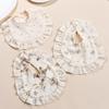Cute Ruffle Edge Baby Bibs Kids Feeding Anti Dirty Bibs Infant Burp Cloths Newborn Fashion Pure Cotton Feeding Set Accessories