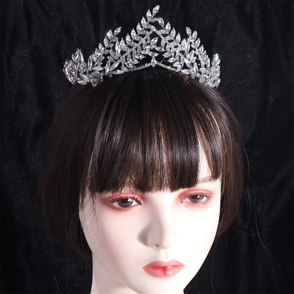 

Silver Bridal Crown Luxury Bride Headwear Temperament Wedding Crown Tiaras срібний