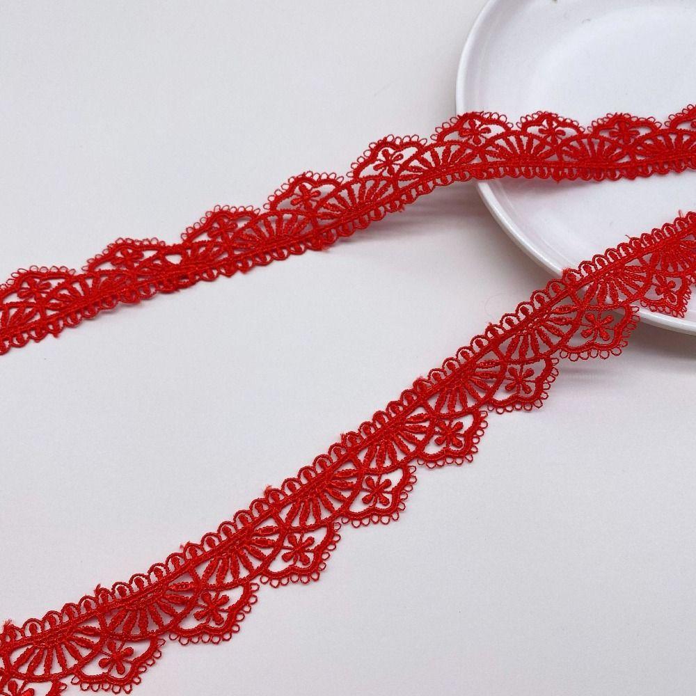 15 Yards Embroidered Flower Lace Polyester Cotton Water Soluble Trim Lace Trim DIY Clothes