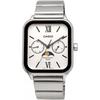 CaSio Standard Moon PhaSe Analog Men S Watch Metal Band Silver Mtp M305d 7a2v