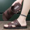 2025 Summer New Men's Beach Shoes Thin Men's Shoes Casual Wear Sandals Lazy Soft Sole One Pedal Slippers