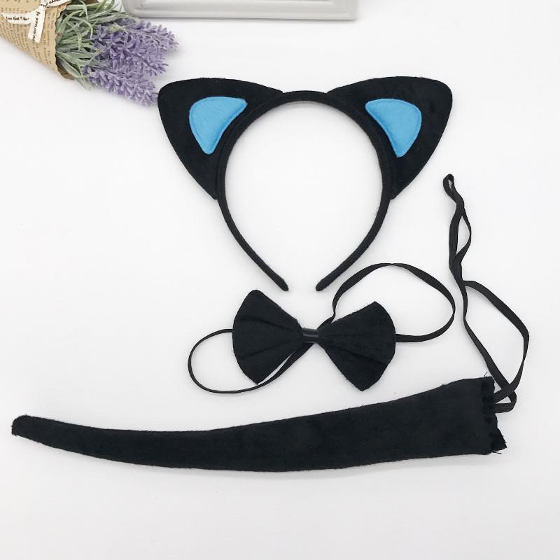 Animal Headband Set With Bunny And Cat Ears For Cosplay Party Costume Accessories