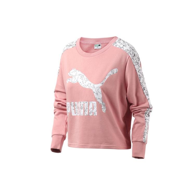 (WMNS) PUMA Classics Logo Crew AOP Women s 595906-14 S