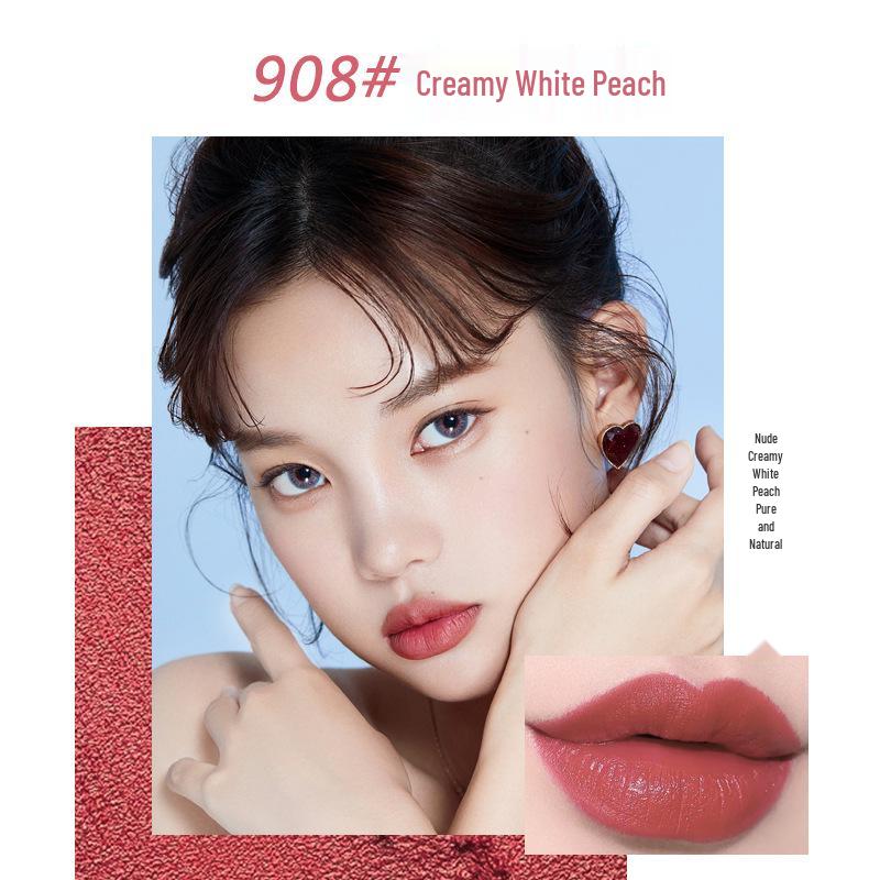 Lan Yi Dewy Velvet Matte Lip Tint - Non-Stick, Non-Fading, Carrot Bean Paste Shade