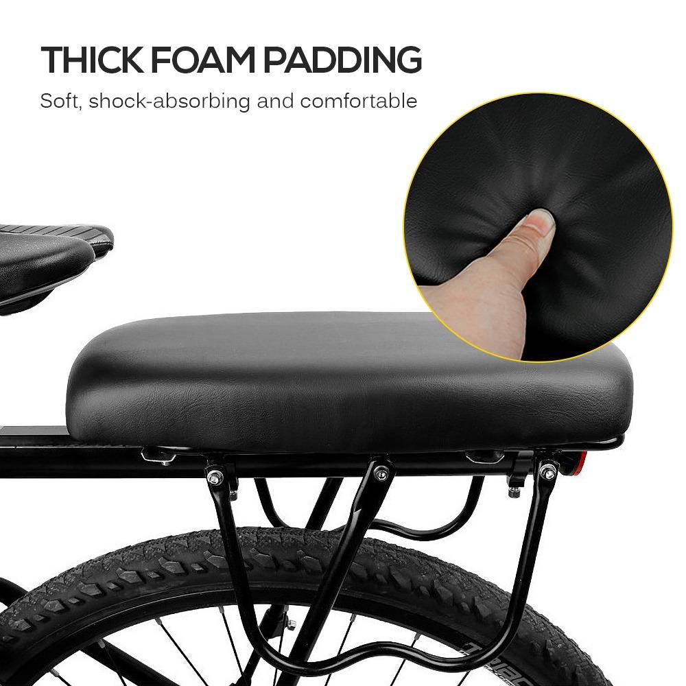 PU Leather Bicycle Back Seat Thickened Bicycle Rear Seat Bicycle Seat Cushion Long Journeys