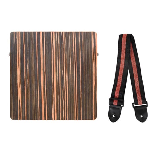 Weuareod Travel Cajon Drum, Portable Wooden Cajon with Adjustable Strap, Percussion Instrument Kit
