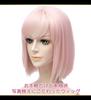 CaseEden Cosplay Wig, Short, 35cm, Heat-Resistant, Pink and Silver Pink, Includes Two Wig Nets (WIG5366)