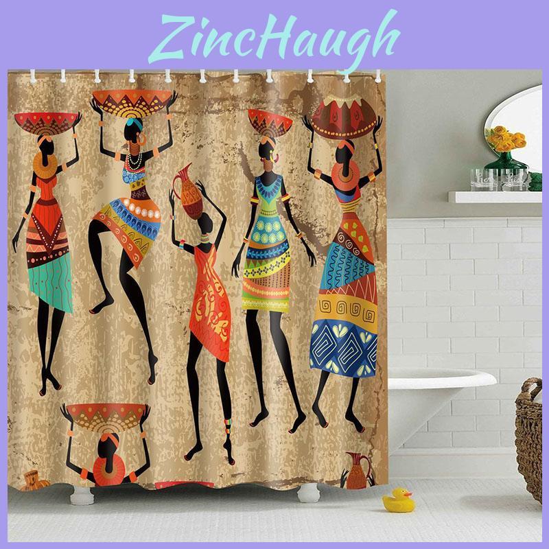 Bathroom Fabric Waterproof Shower Curtain Sheer Panel Decor 12 New Hooks