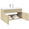 VidaXL Bathroom Vanity Unit and Integrated Basin Sonoma Oak, Bathroom Vanity Cupboard, Bathroom Furniture 3324985