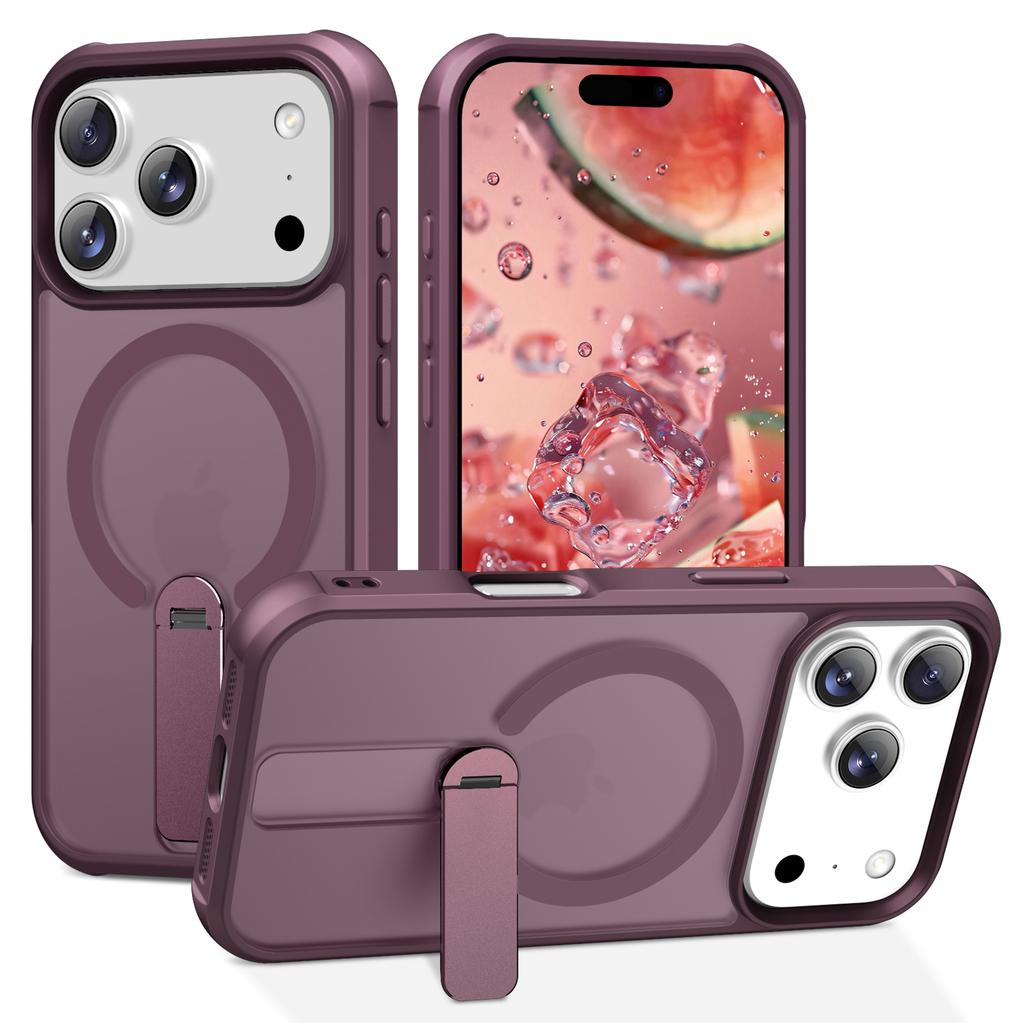 For iPhone 17 Pro Case Compatible with MagSafe Kickstand TPU+PC Drop Protection Phone Cover