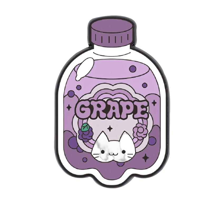 

Sturdy Alloy Fruit Design Bottle Brooch For Fun Outfits And Creative Gift