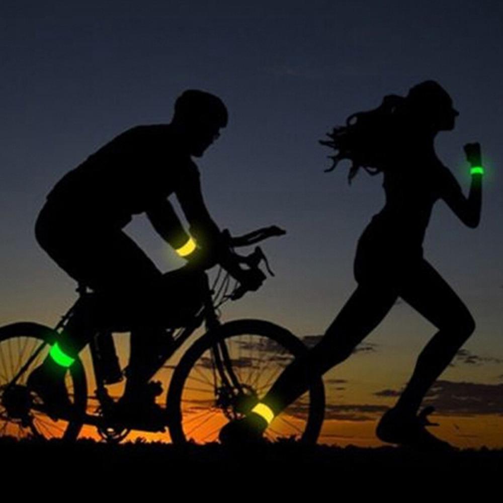 Polyester LED Armband Snap Slap Design Reflective Band Light Up Ankle Band Night Sport