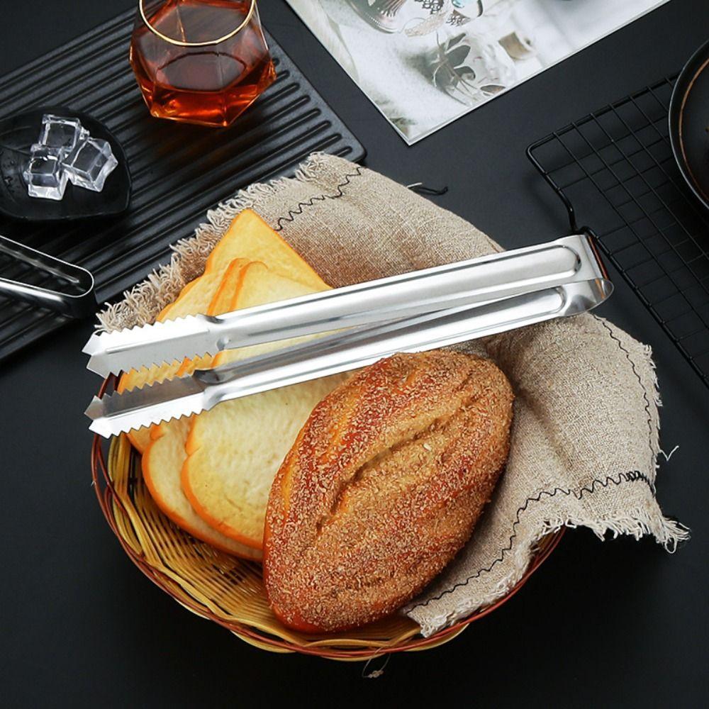 Heat Resistant Non-Slip Easy to Clean Grill Tongs Korean BBQ Gripper Food Clip Serving Clamp