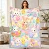 Easter Bunny Chick Coral Fleece Blanket