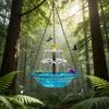 Solar-Kaskaden-Hänge-Vogelbad-Brunnen, Outdoor-Hänge-Vogelbad mit Solarbrunnen, Große Kolibri-Bäder Sind Geeignet