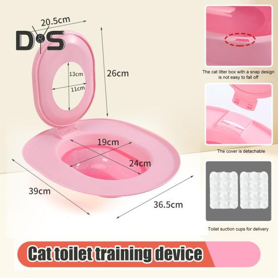 Katzentoiletten-Trainer-Set, universeller Urinalsitz, Töpfchen, Katzentoiletten-Trainingssystem, wiederverwendbares Katzentoiletten-Trainingssitz-Werkzeug zur Haustierreinigung