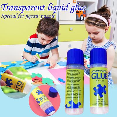 2Pcs 120ML Puzzle Glue with Trowel Applicator Liquid Glue for Paper Puzzle